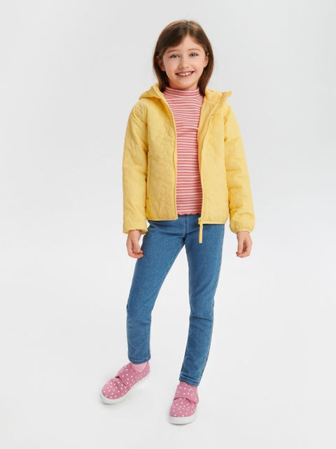 Sinsay Girl's Yellow Floral Hooded Quilted Jacket |Sinsay In Lebanon