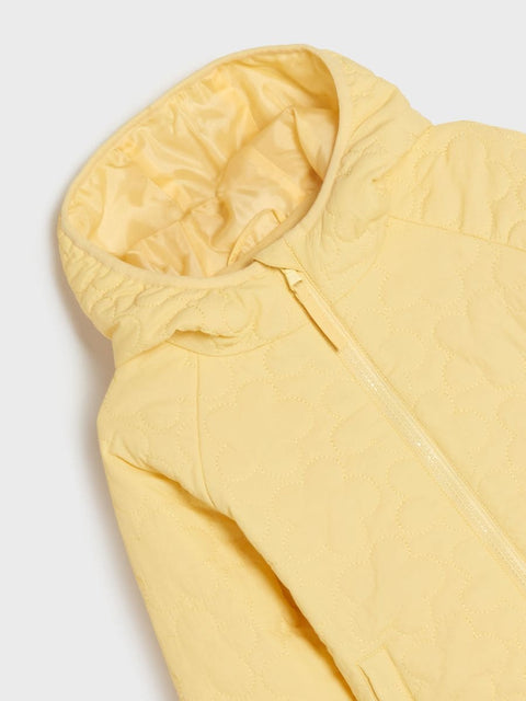 Sinsay Girl's Yellow Floral Hooded Quilted Jacket |Sinsay In Lebanon