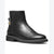 Michael Kors Women's Black Faux Leather  Mandy Block Heeled Boots
