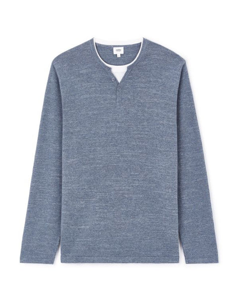 Celio Men's Washed Blue Regular Fit Blouse | Celio In Lebanon