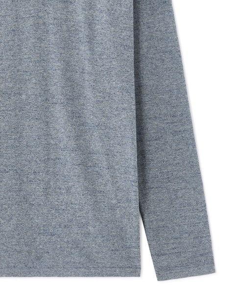 Celio Men's Gray Cotton Blend Henley Sweater | Celio In Lebanon