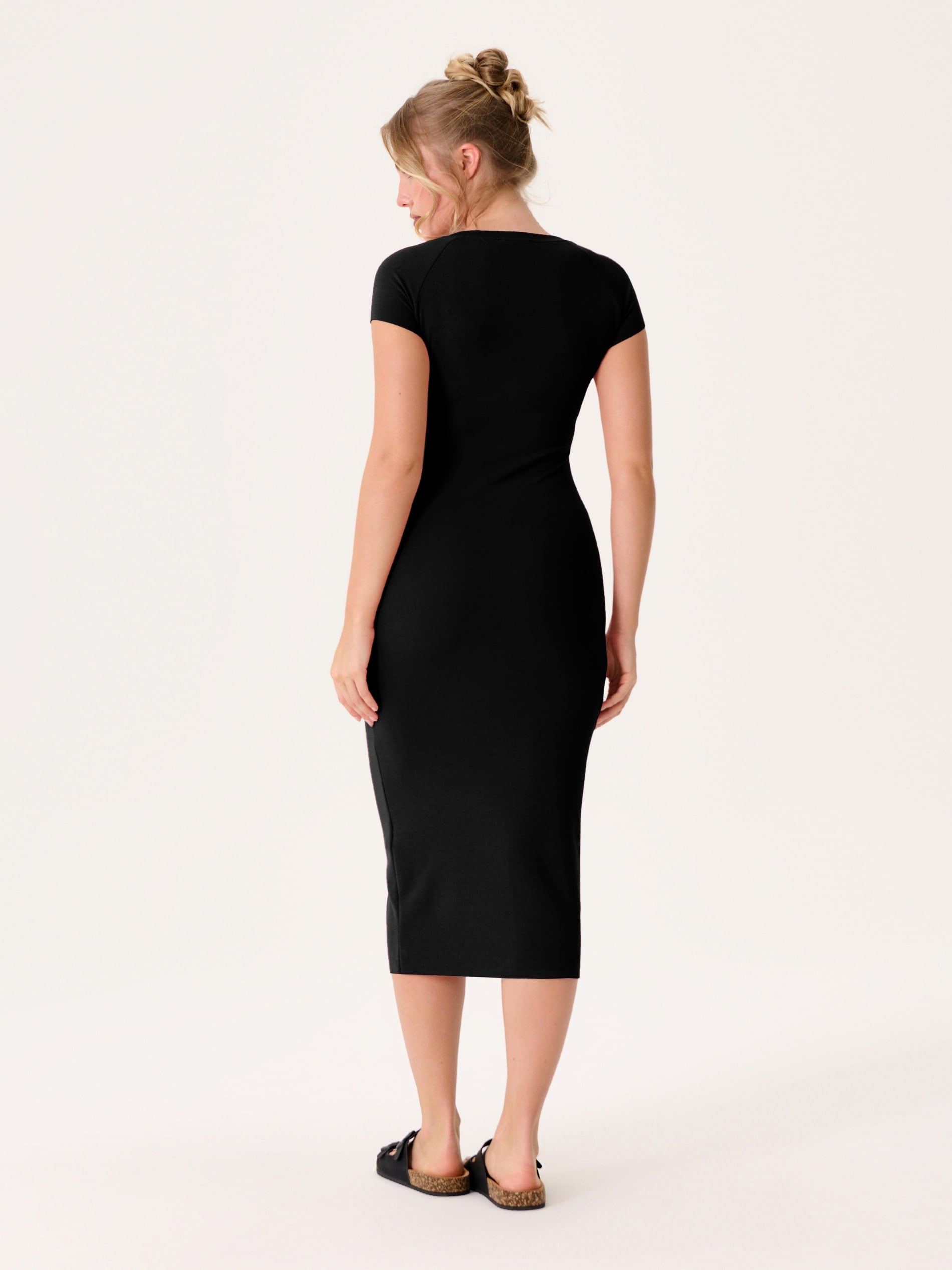Sinsay Women's Black Fitted midi Dress | Sinsay in Lebanon