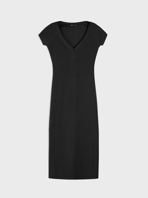 Sinsay Women's Black Fitted midi Dress | Sinsay in Lebanon