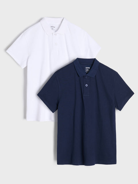 Sinsay Boy's  Navy/White Polo 2pc T-Shirt    | Sinsay in Lebanon