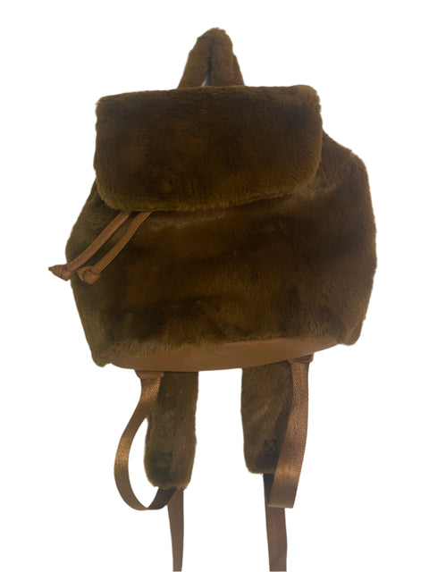 GC Design Women's Baby Brown Wool Mini Backpack |GC Design in Lebanon