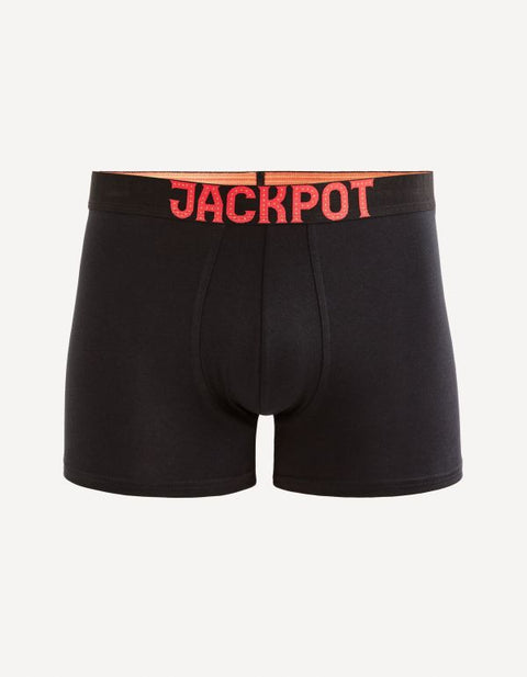 Celio Men’s Black Jackpot Plain Stretch Cotton Boxer | Celio in Lebanon