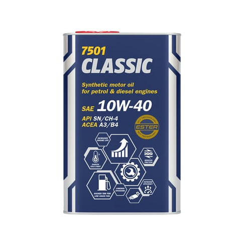 Mannol Classic 10W-40 Synthetic Sn 7501 Metallic 1L
