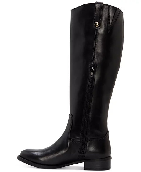 INC International Concepts Women's Black fawne Riding Leather Boots | INC International Concepts In Lebanon
