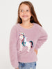 Sinsay Girls’ Pink Plush Eyelash Sweater | Sinsay Lebanon