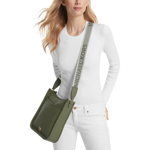 Michael Kors Women's Dark Green Luisa Leather Crossbody Bag | Michael Kors In Lebanon