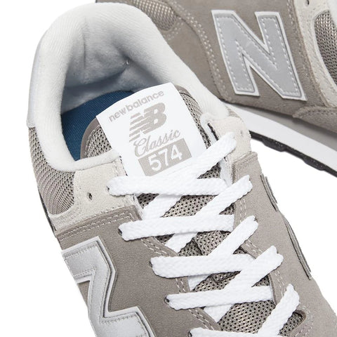 New Balance Men's Gray & Silver 574 Sneakers | New Balance In Lebanon