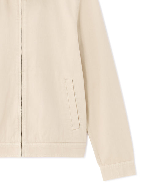 Celio Men's Off White Zip-up Shirt-Collar Jacket | Celio In Lebanon