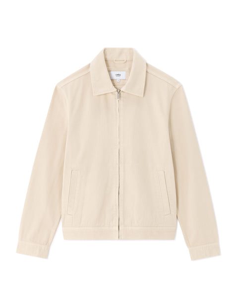 Beige jacket on a white background