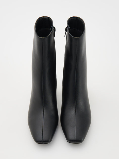 Reserved Women's Black Leather Asymmetrical Heel Ankle Boots | Reserved In Lebanon