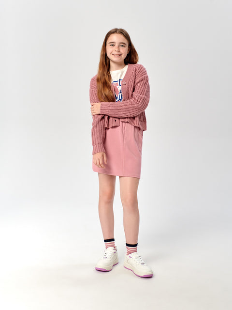 Sinsay Girl's Pastel Pink Knitted Cardigan | Sinsay In Lebanon