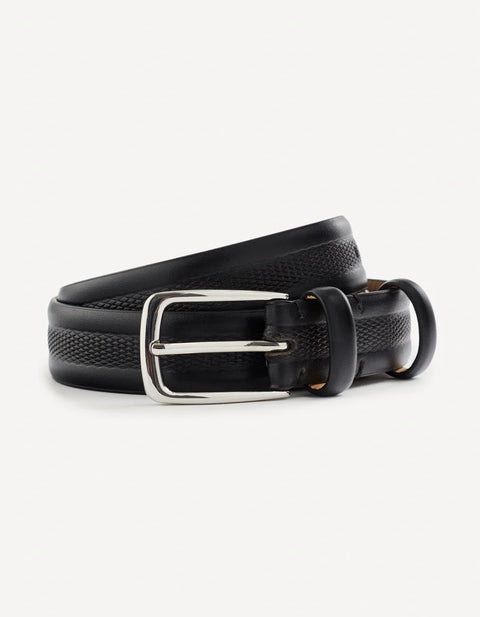 Celio Men’s Black Textured Leather Look Belt|Celio In Lebanon