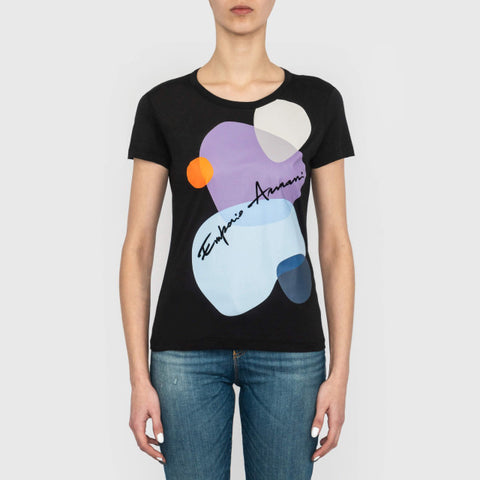 Emporio Armani Women's Black T-Shirt | Emporio Armani In Lebanon