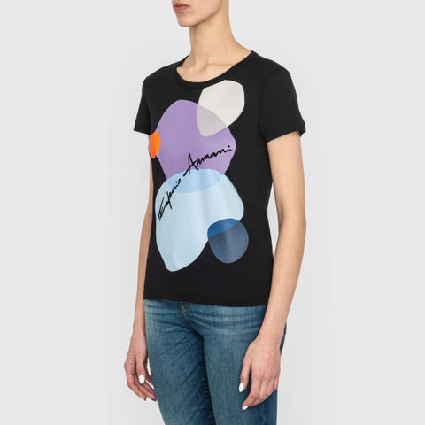 Emporio Armani Women's Black T-Shirt | Emporio Armani In Lebanon