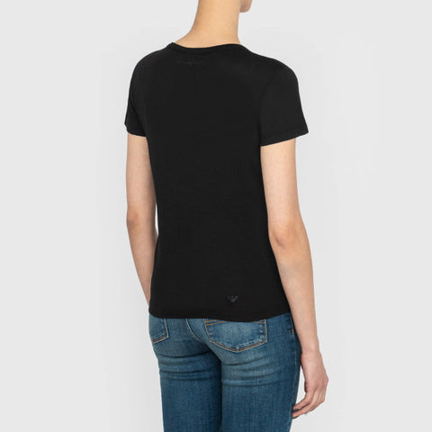 Emporio Armani Women's Black T-Shirt | Emporio Armani In Lebanon