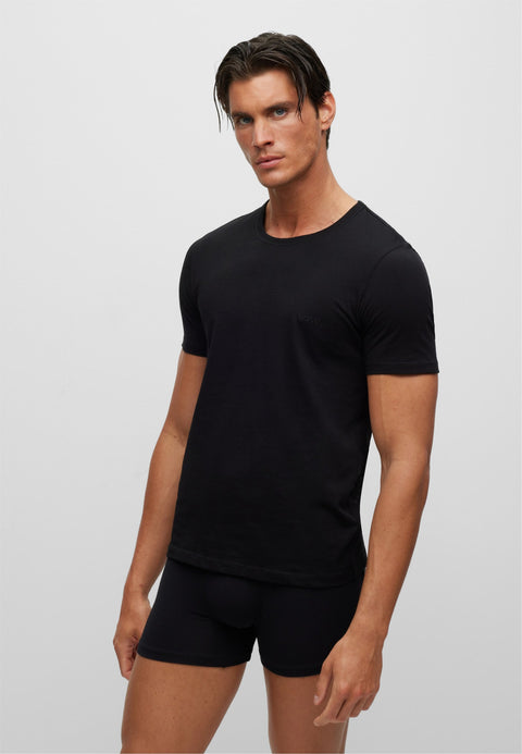 BOSS by Hugo Boss Men's Black 3-Pack Classic Solid Color Crewneck T-Shirts | BOSS In Lebanon