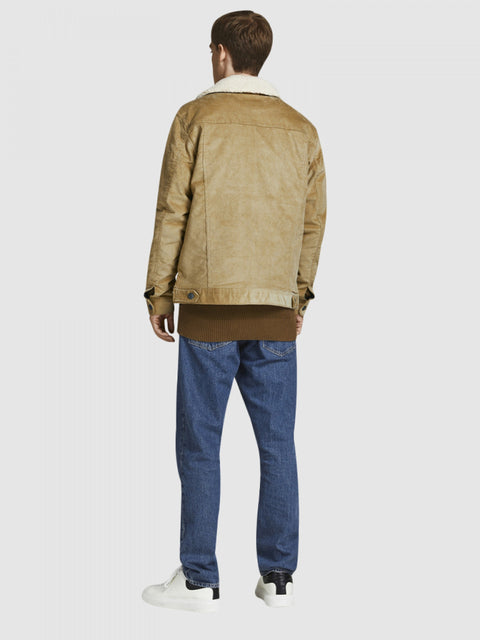 Jack & Jones Men's Beige Velvet Ribbed Jacket |Jack & Jones In Lebanon