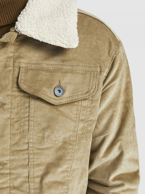 Jack & Jones Men's Beige Velvet Ribbed Jacket |Jack & Jones In Lebanon