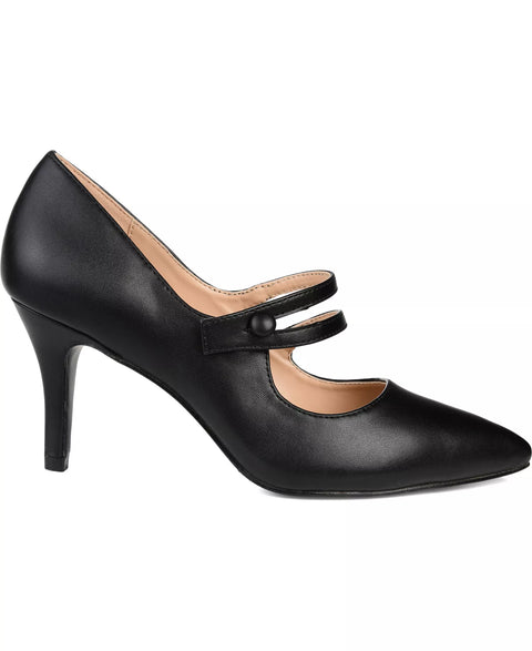 Journee Collection Women's Black Sidney Pointed Toe Mary Jane Heel | Journee Collection In Lebanon