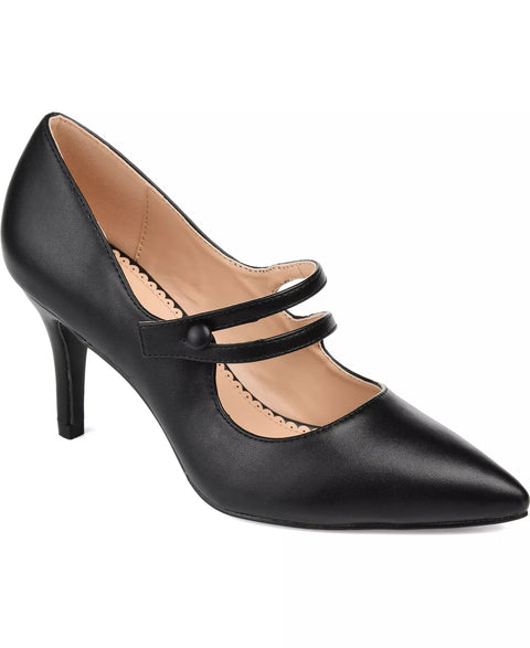 Journee Collection Women's Black Sidney Pointed Toe Mary Jane Heel | Journee Collection In Lebanon