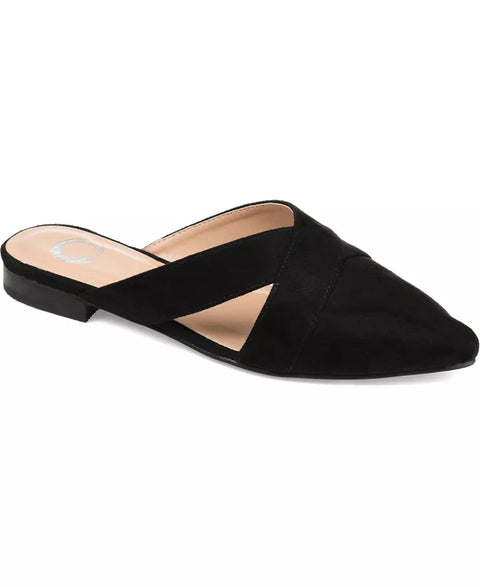 Journee Collection Women's Black Giada Pointed Toe Slip On Sandals | Journee Collection In Lebanon