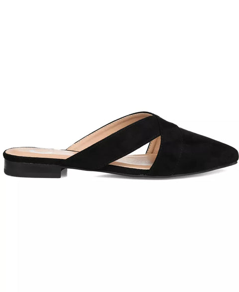 Journee Collection Women's Black Giada Pointed Toe Slip On Sandals | Journee Collection In Lebanon