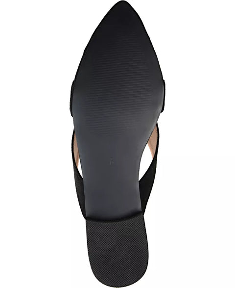 Journee Collection Women's Black Giada Pointed Toe Slip On Sandals | Journee Collection In Lebanon