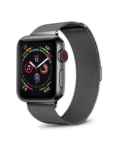 Posh Tech Unisex Black Stainless Steel Replacement Band for Apple Watch |Posh Tech In Lebanon