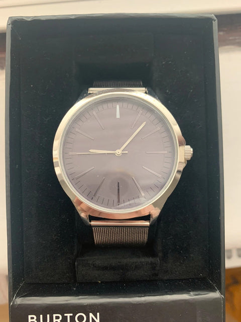 Burton Men's Silver Watch 101330656  AMA9 (AMA6)