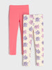 Sinsay Girl's Cream & Fuchsia Leggings 2 Pack | Sinsay In Lebanon