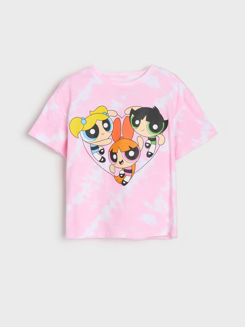 Sinsay Girl's Light Pink Powerpuff Girls Short Sleeve T-Shirt | Sinsay In Lebanon