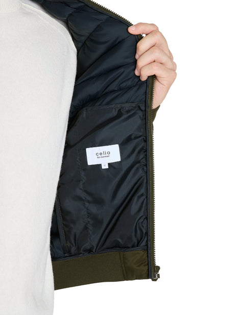 Celio Men's Khaki Green Puffy Jacket| Celio In Lebanon