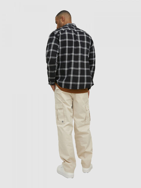 Jack & Jones Men's Black Essentials Check Twill Shirt | Jack & Jones In Lebanon
