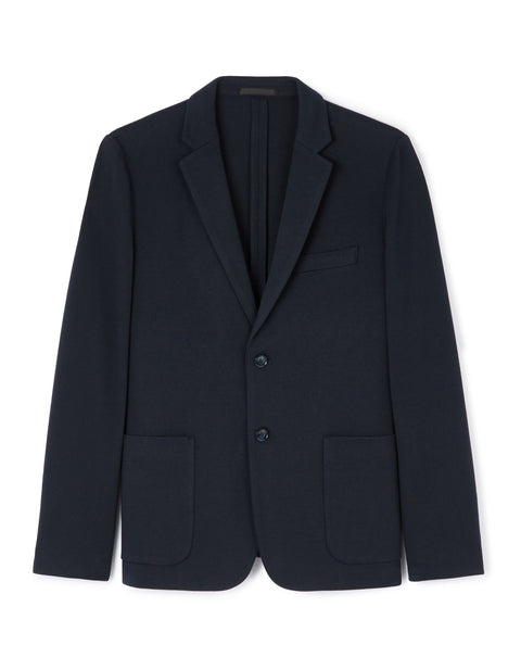 Celio Men's Navy Textured Knit Blazer | Celio In Lebanon