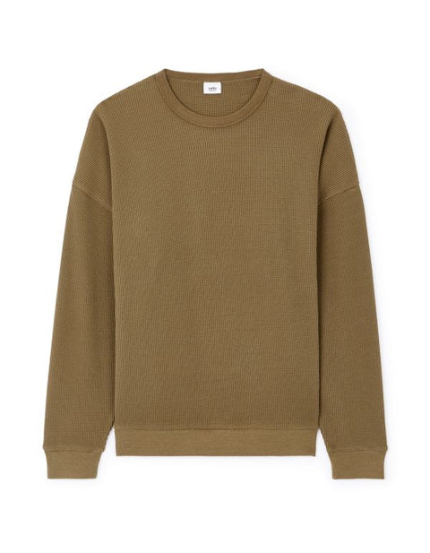 Celio Men's Khaki Oversized Round Neck Sweatshirt|Celio In Lebanon