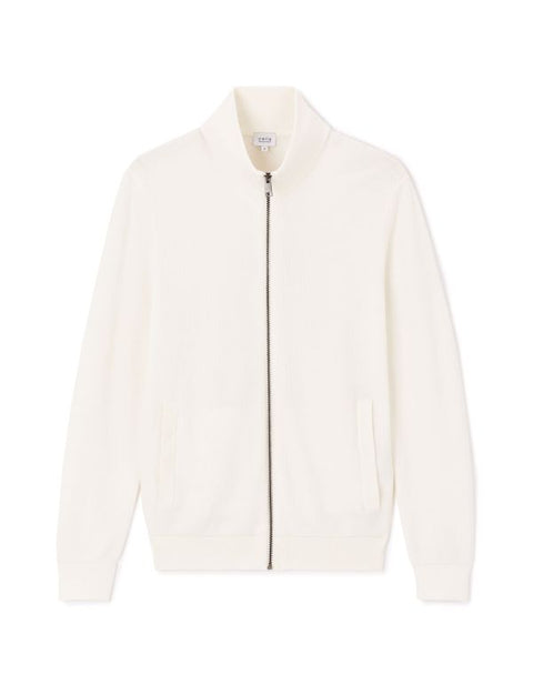 Celio Men's White Cotton High Neck Cardigan|Celio In Lebanon