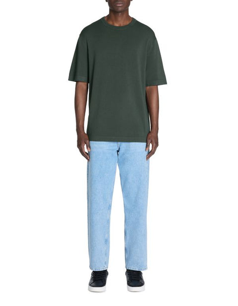 Celio Men's Khaki Green Boxy Crew Neck T-Shirt | Celio In Lebanon