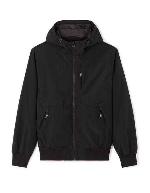 Celio Men's Black Hooded Zip-Up Bomber Jacket|Celio In Lebanon