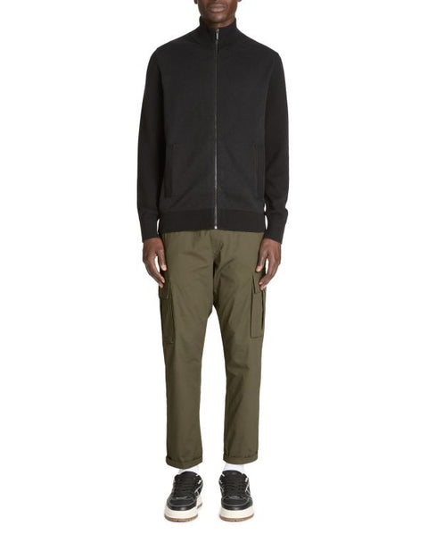 Celio Men's Black Stand Up Collar Zip-Up Cardigan|Celio In Lebanon