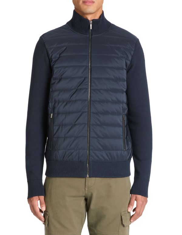 Celio Men's Navy Stand Up Collar Zip-Up Bomber Jacket|Celio In Lebanon