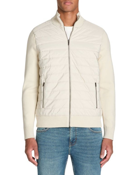 Celio Men's Light Beige High Neck Cotton Blend Jacket|Celio In Lebanon