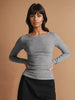 Sinsay women heather grey blouse AYA