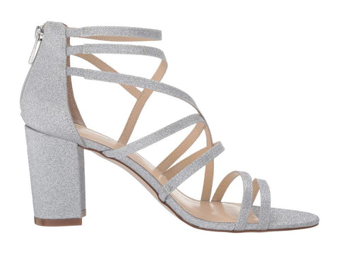 Jessica Simpson Women's Silver Stassey Strappy Block Heel Dress Sandals | Jessica Simpson In Lebanon
