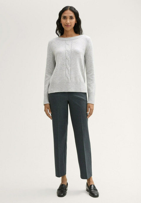 Tom Tailor Women's Grey Knitted Sweatshirt | Tom Tailor In Lebanon