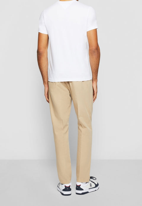 Tommy Hilfiger Men's White Logo Embroidery Classic T-Shirt | Tommy Hilfiger In Lebanon