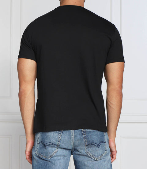 Armani Exchange Men's Black Regular Fit Chest Logo Printed T-shirt|Armani Exchange In Lebanon